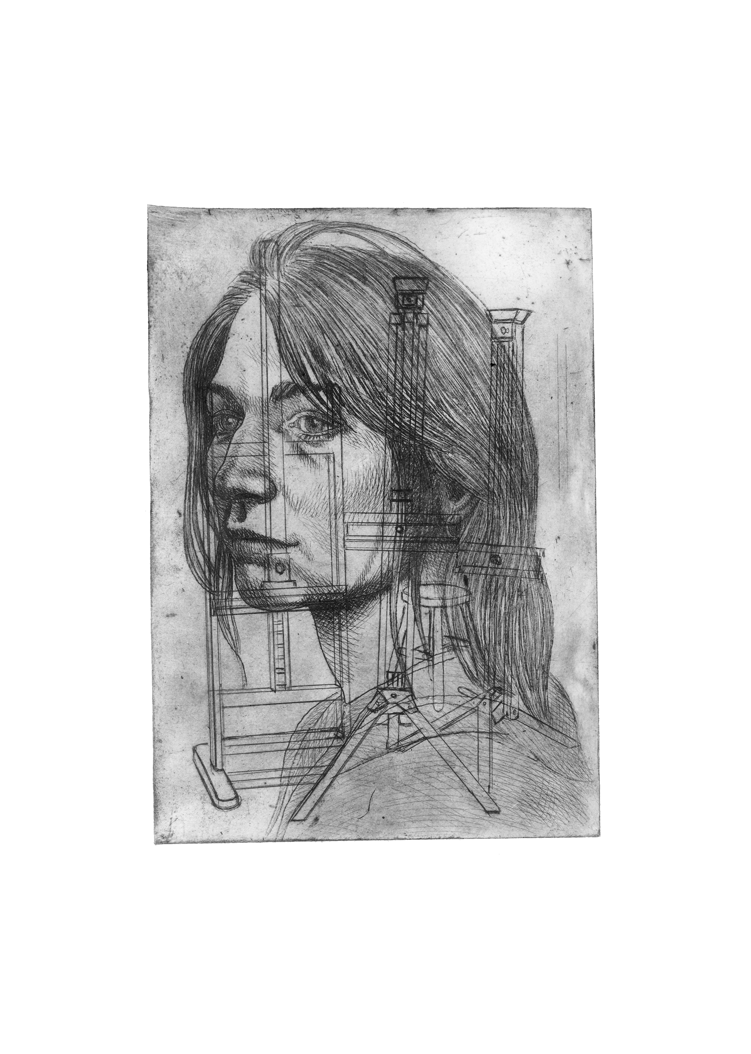 Head with Easels by John Tatchell Freeman